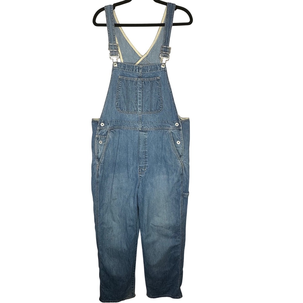 00s Vintage Gap Overalls Bib Men's Denim‎ Baggy Carpenter Painter Utility Size L